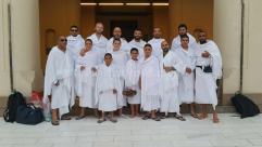 صور للفوج الثالث من معتمري مدينة يافا أثناء توجههم إلى مكة المكرّمة 